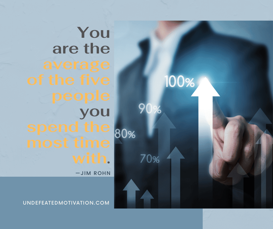 undefeated motivation post You are the average of the five people you spend the most time with. Jim Rohn