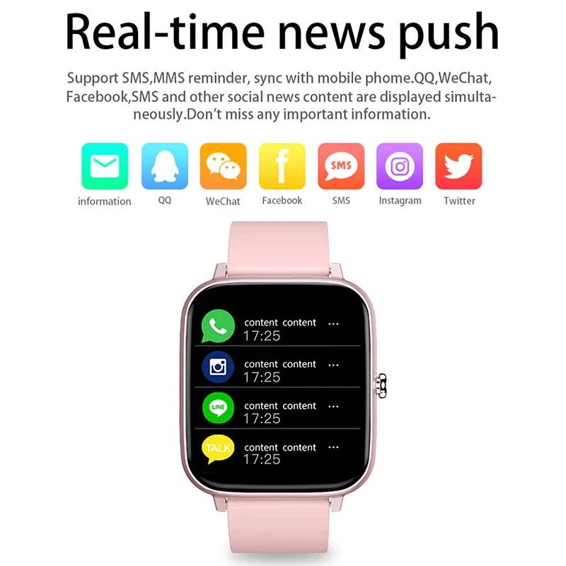 Smart Watch Men Women Heart Rate Fitness Tracker Bracelet Watch Bluetooth Call Waterproof Sport Smartwatch For Android IOS